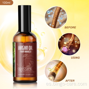 Sérum de aceite de cabello reparador antiencrespamiento de aceite de argán